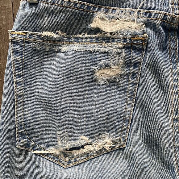 Rag & Bone Women’s Wide Leg Crop Distressed Jeans In Shaker Wash‎ Size 25 - Picture 11 of 15